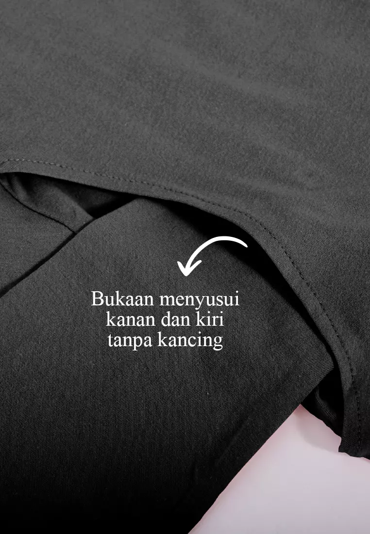 Momira Nursing Long Sleeve T-Shirt | Atasan Basic Lengan Panjang | Kaos Ibu Menyusui - L
