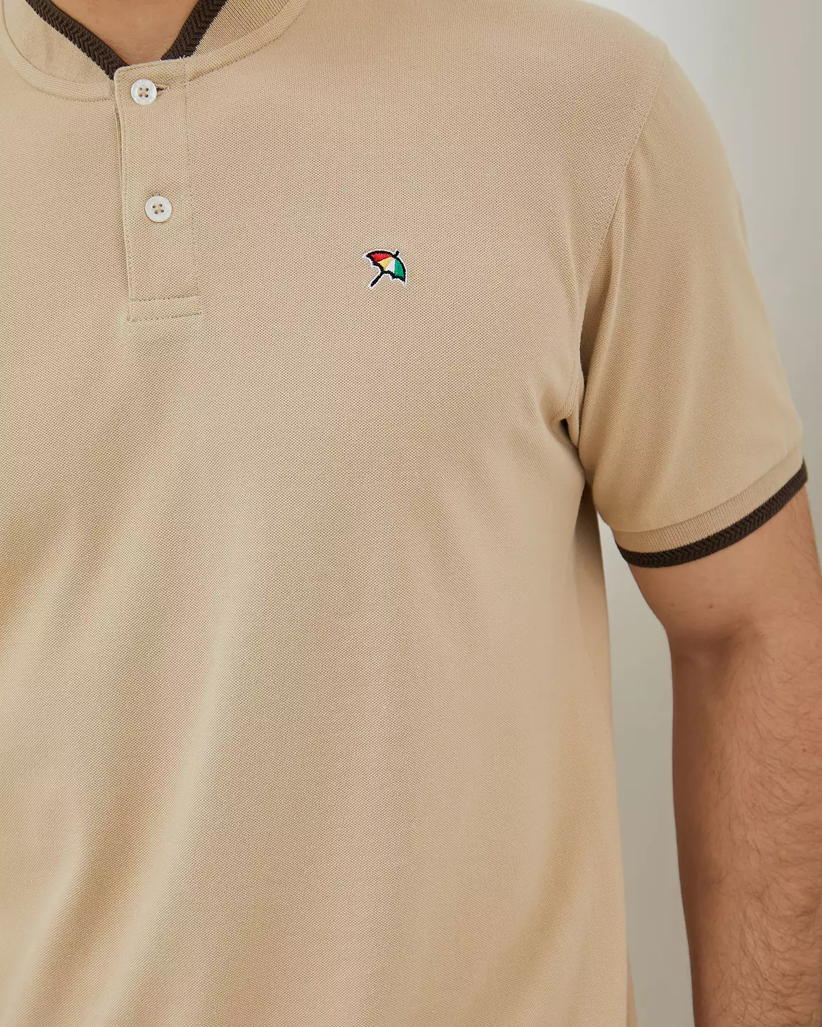 MEN'S CREAM SHORT SLEEVE POLO SHIRT
