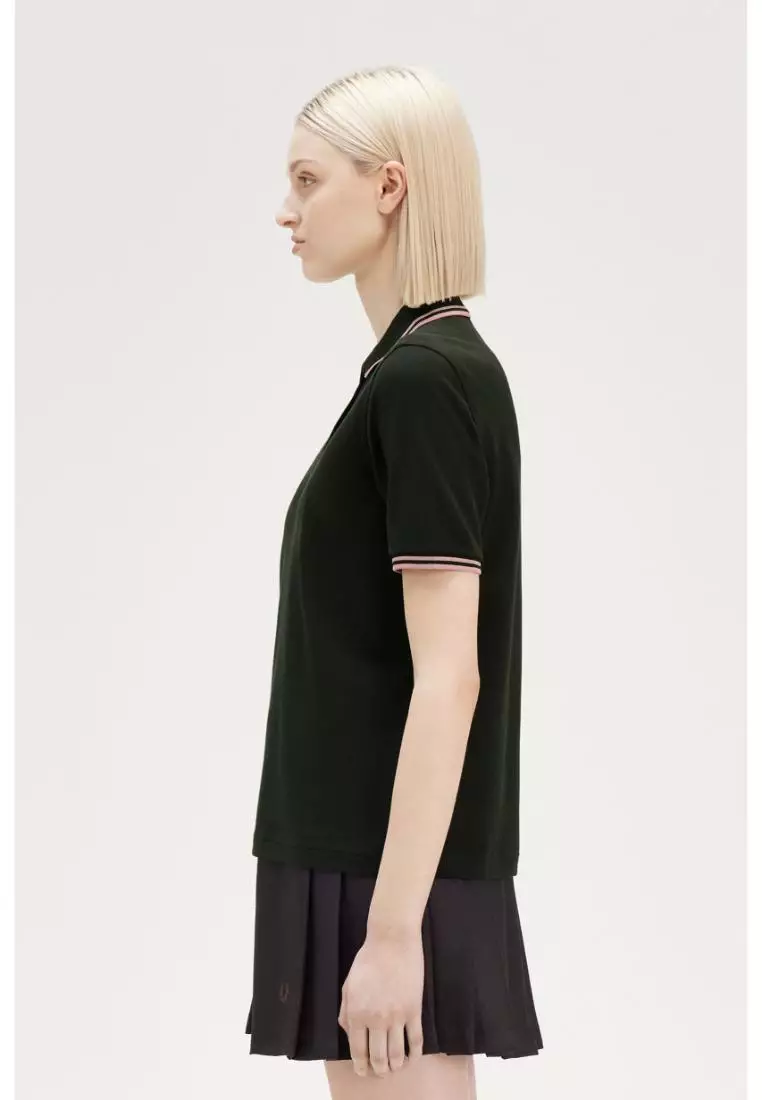 Fred Perry D3600 Twin Tipped Fred Perry Dress (Night Green / Dark Pink / Dark Pink)