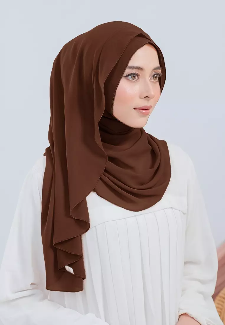 HIJAB INSTAN LUBNA - DARK BROWN