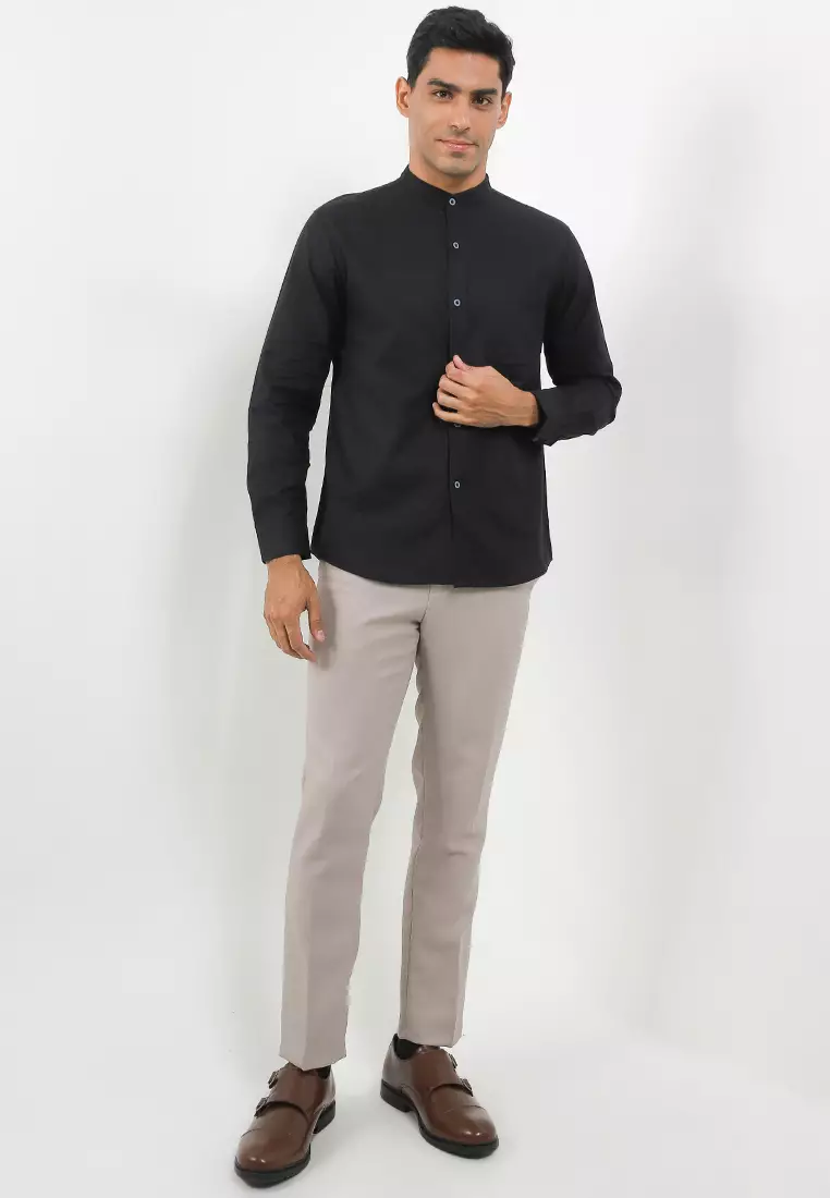 Ossu Black Longsleeve Ciangi Shanghai Shirt