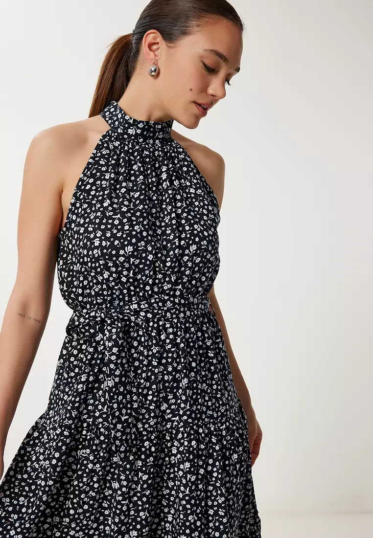 Halter Neck Floral Summer Dress