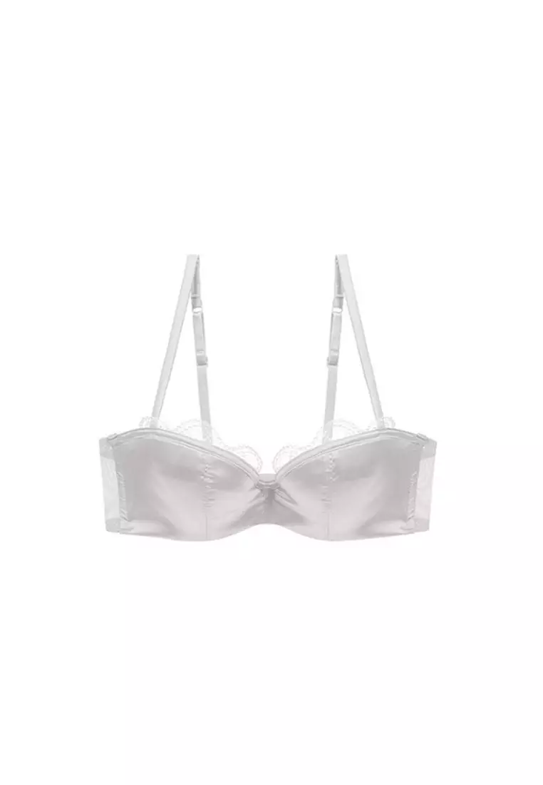 ZITIQUE Women's Elegant Seamless Demi-cup Lingerie Set (Bra And Underwear)  - White 2024, Buy ZITIQUE Online