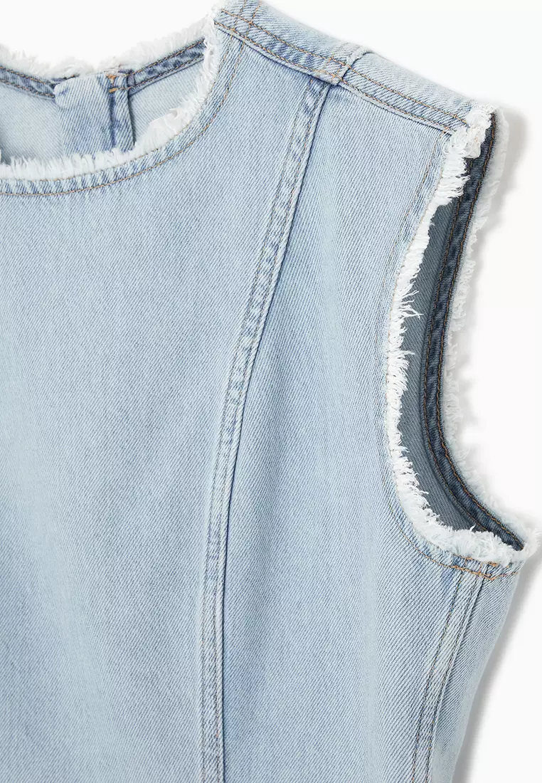 Panelled Denim Mini Dress