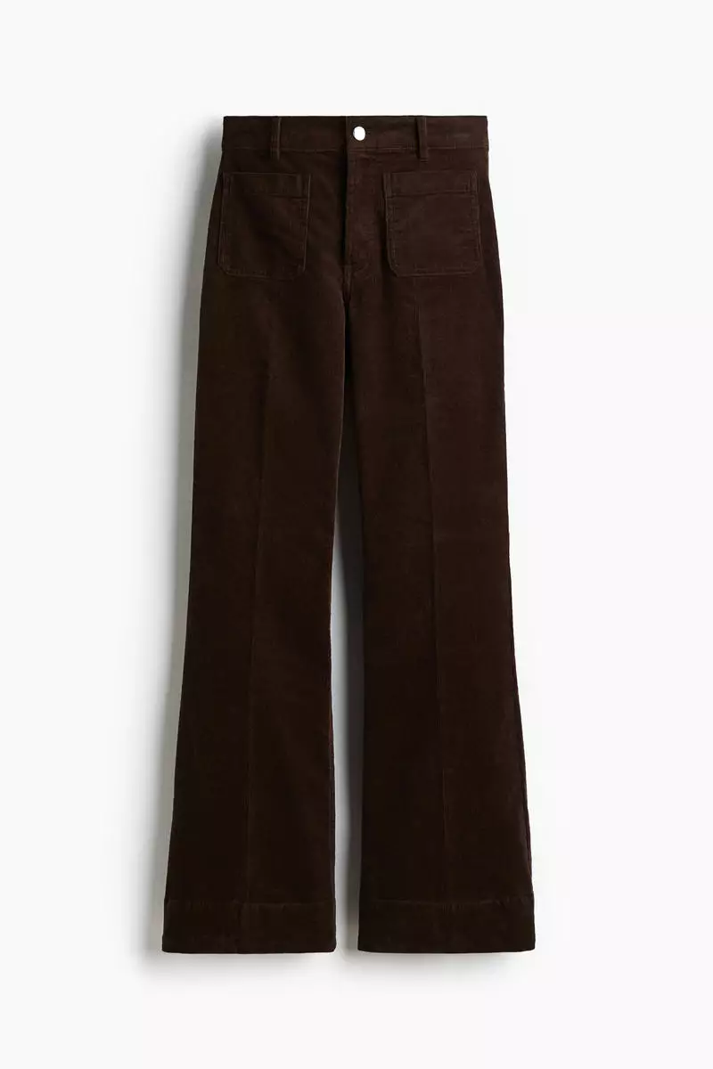 Flared corduroy trousers