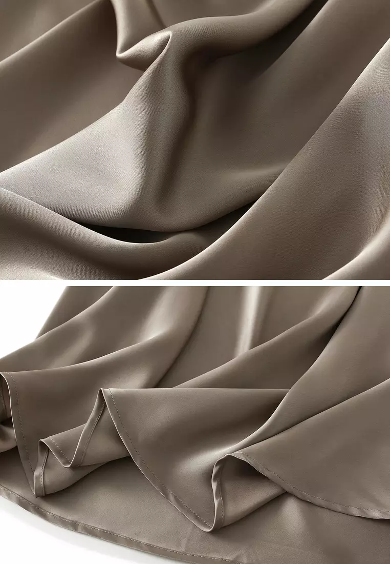 Draped Satin Fishtail Skirt‌ AF9902