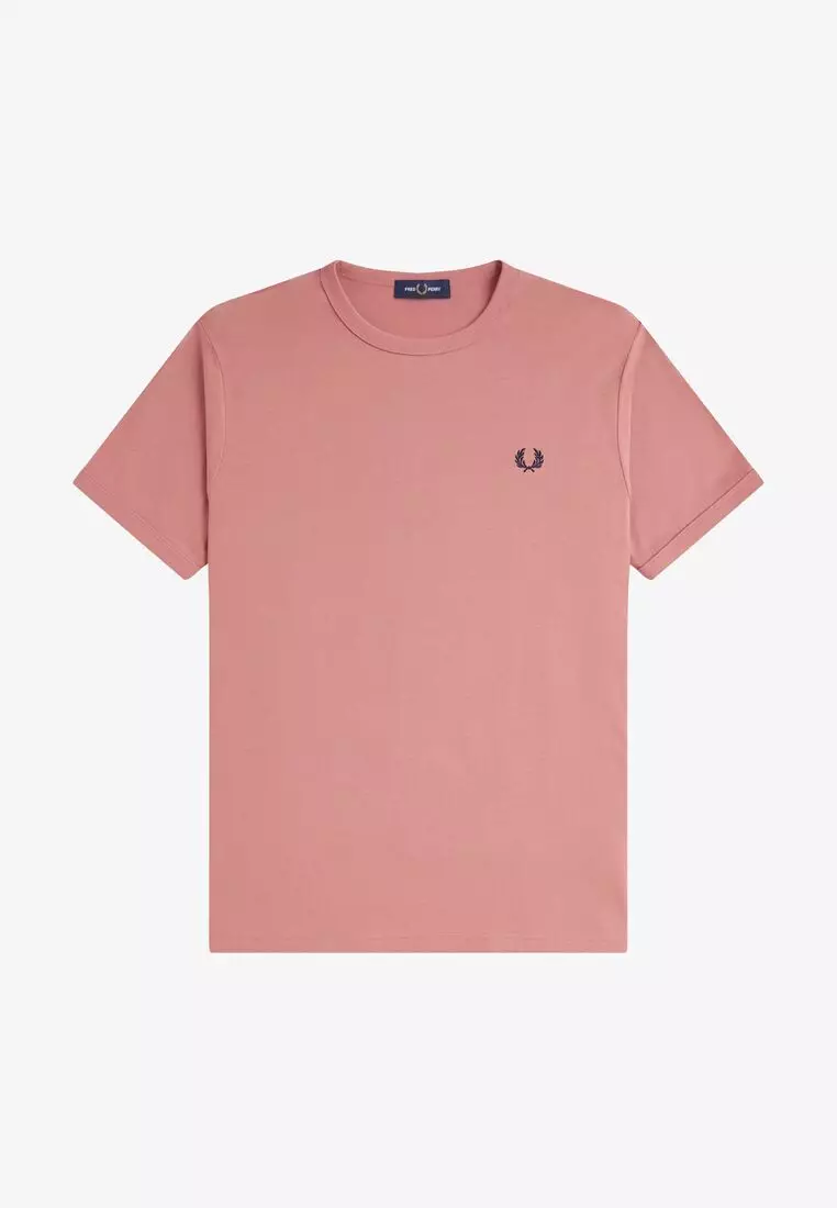 Buy Fred Perry Fred Perry M3519 Ringer T-Shirt (Putty Pink
