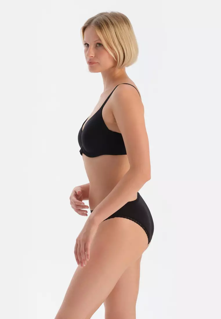 2-Pack Black Briefs, Underwear for Women