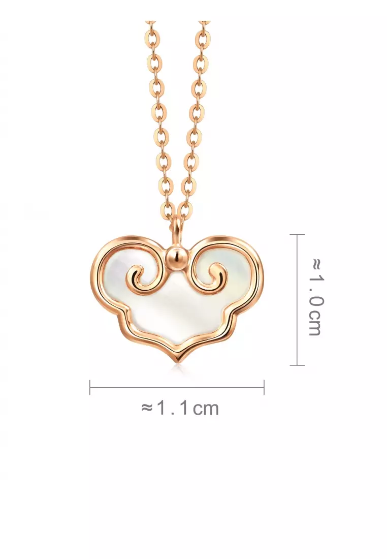 18K Rose Gold Ruyi Necklace for Women 92736N