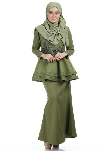 Buy Ashura Dyna Kurung With Layered Peplum Online Zalora Malaysia