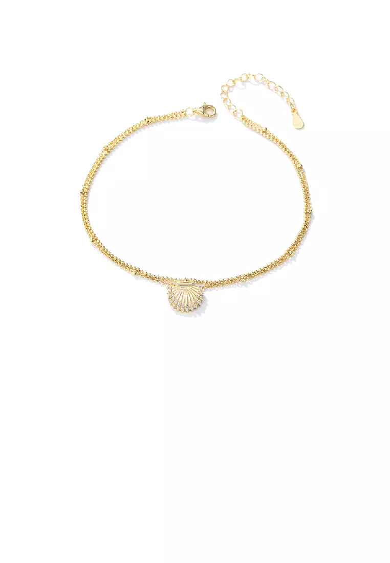 White shop shell anklet