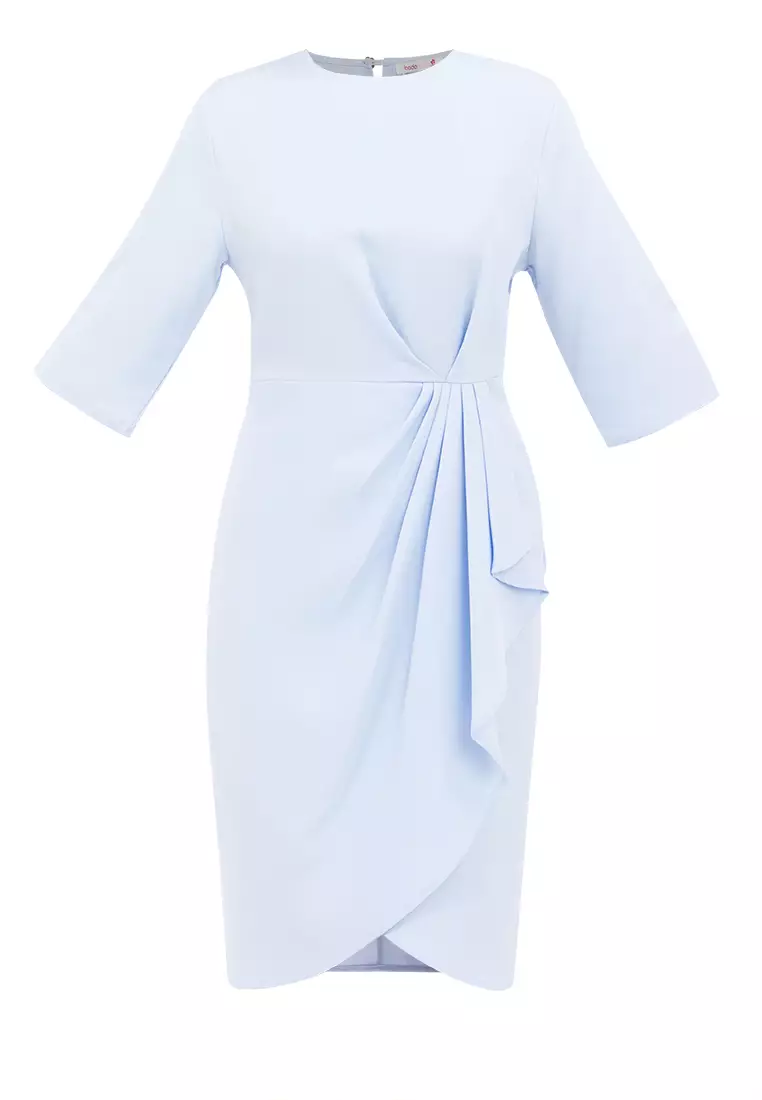 DOPRIZA Draped Ruched Dress