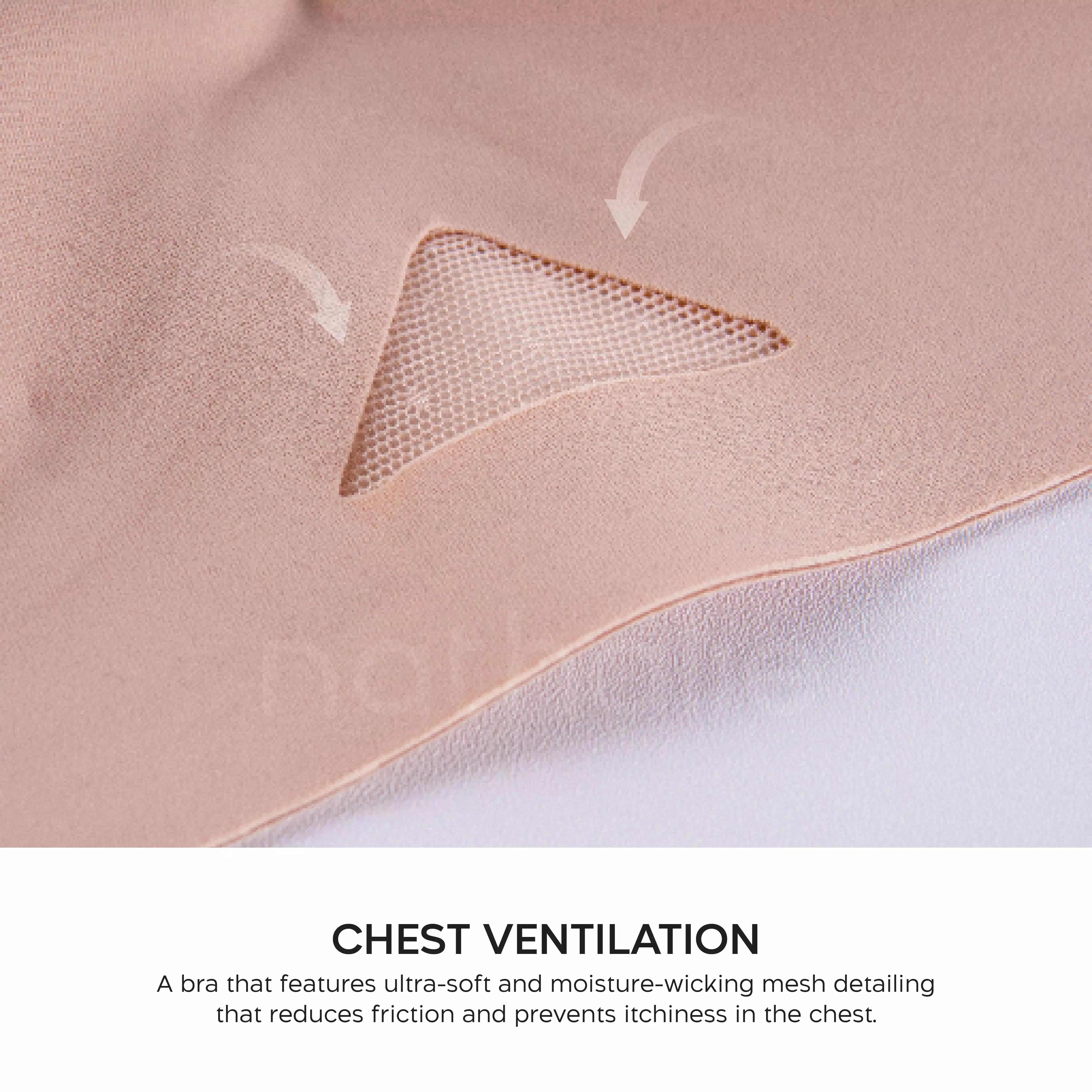 Nathalie V-Neck Breathable Bra NTB 3479 - Beige