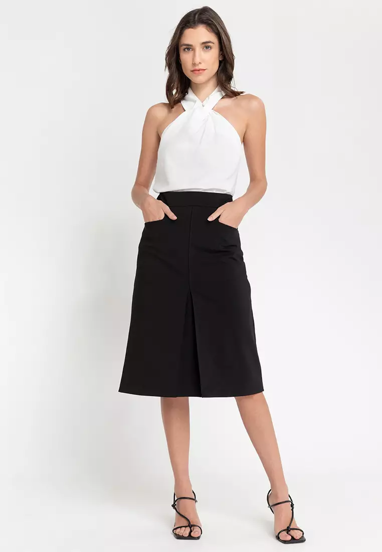 Twinkle Pleated A-Line Skirt With Pockets