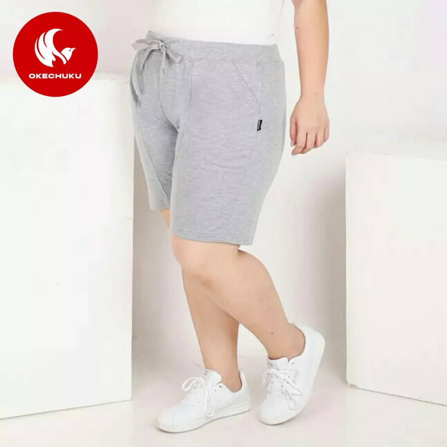 OKECHUKU Wilsy Big Size Celana Pendek Wanita Jumbo Celana Pendek Wanita Bigsize Celana Big Size