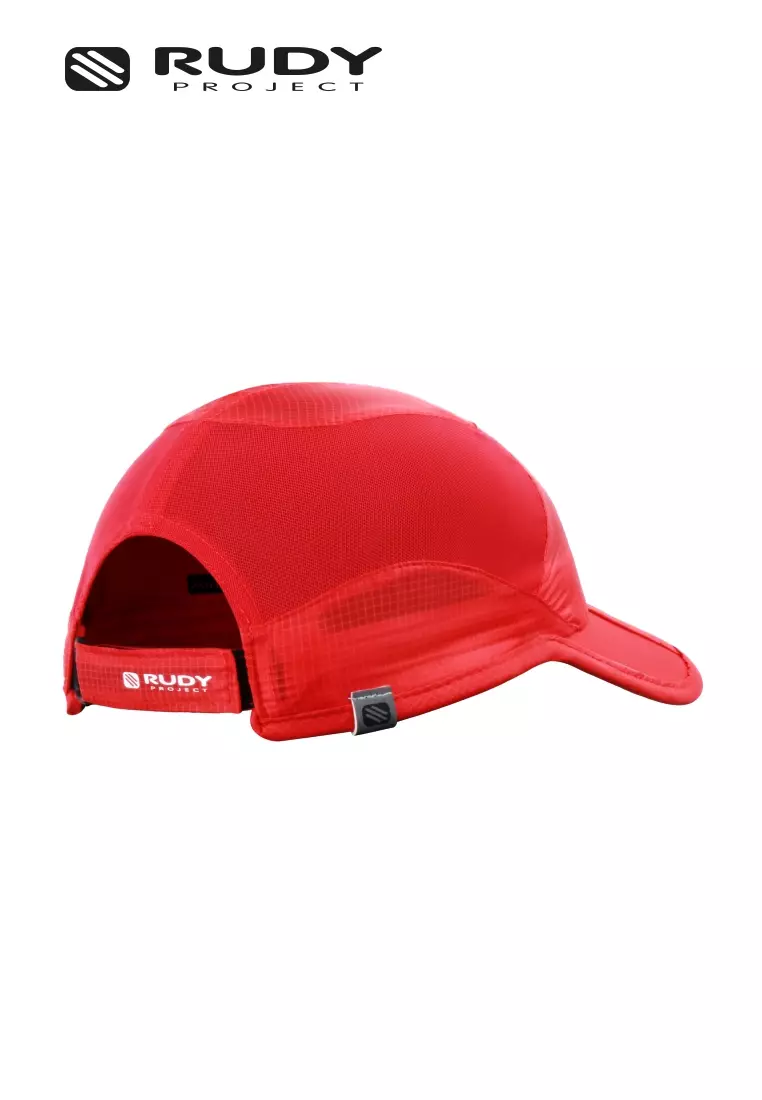 Emblem Logo Foldable Cap – Red | Packable | Performance Headwear