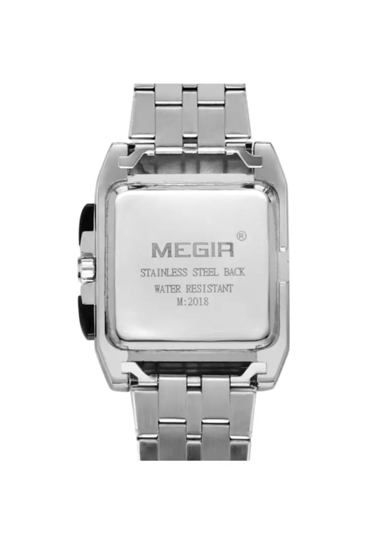 Men's Sports Outdoor Steel Strap Square Watch