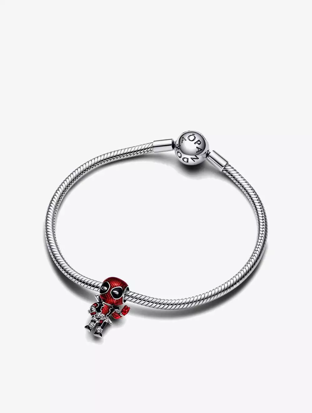 Marvel Deadpool sterling silver charm with red and black enamel