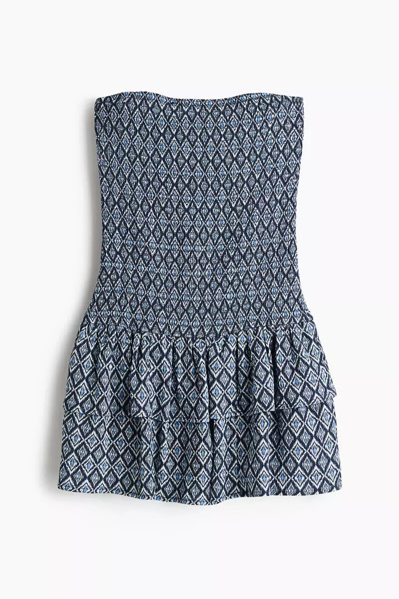 Smocked tiered dress