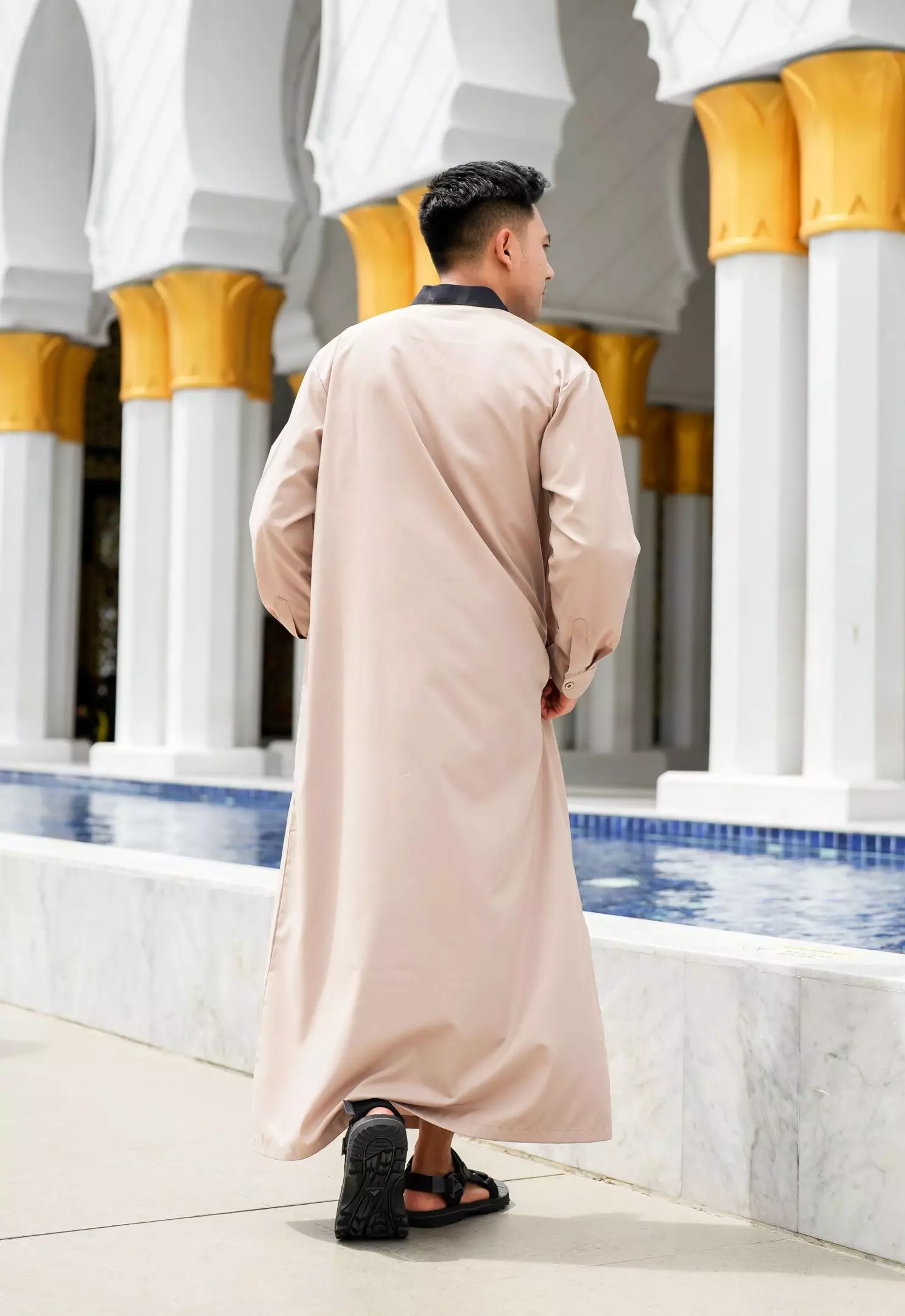 Koko Jubah Gamis Pria  Ashraf Khaki Regular Fit