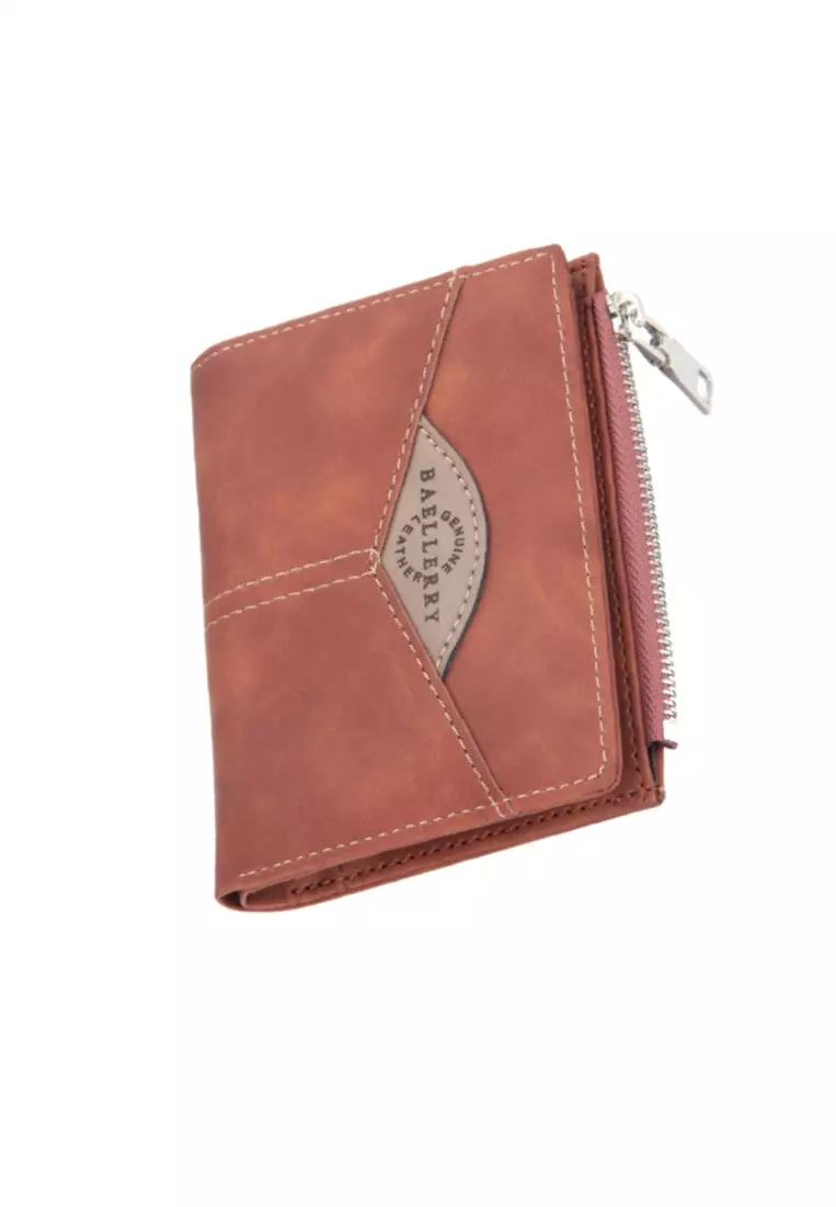 Dompet Lipat Pria Model Pendek Tekstur Halus Bahan Kulit PU Leather Quality Premium ORIGINAL