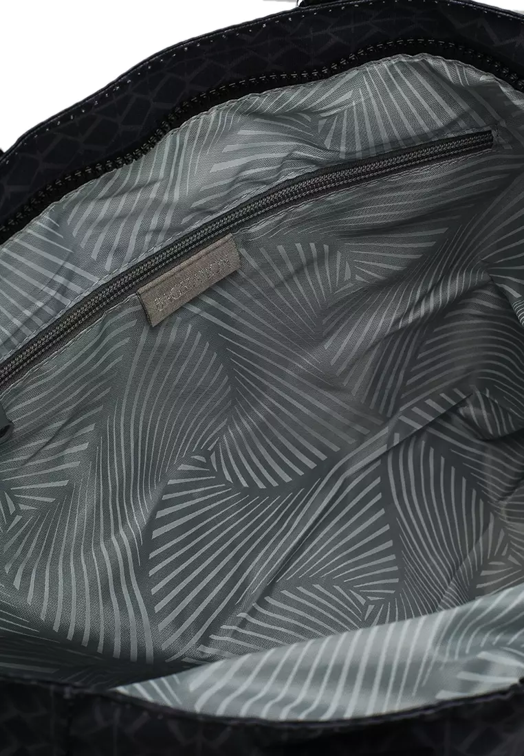 Printed Nylon Convertible Tote Bag