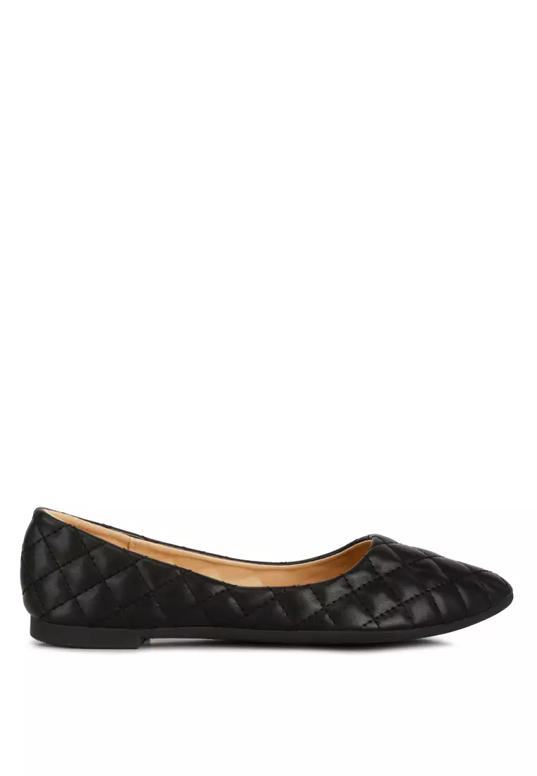 Quilted best sale ballerina flats