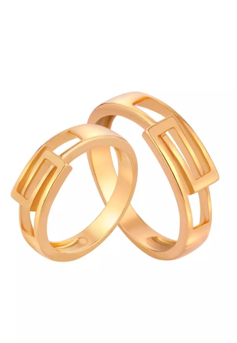 Gold band rings deals for couple