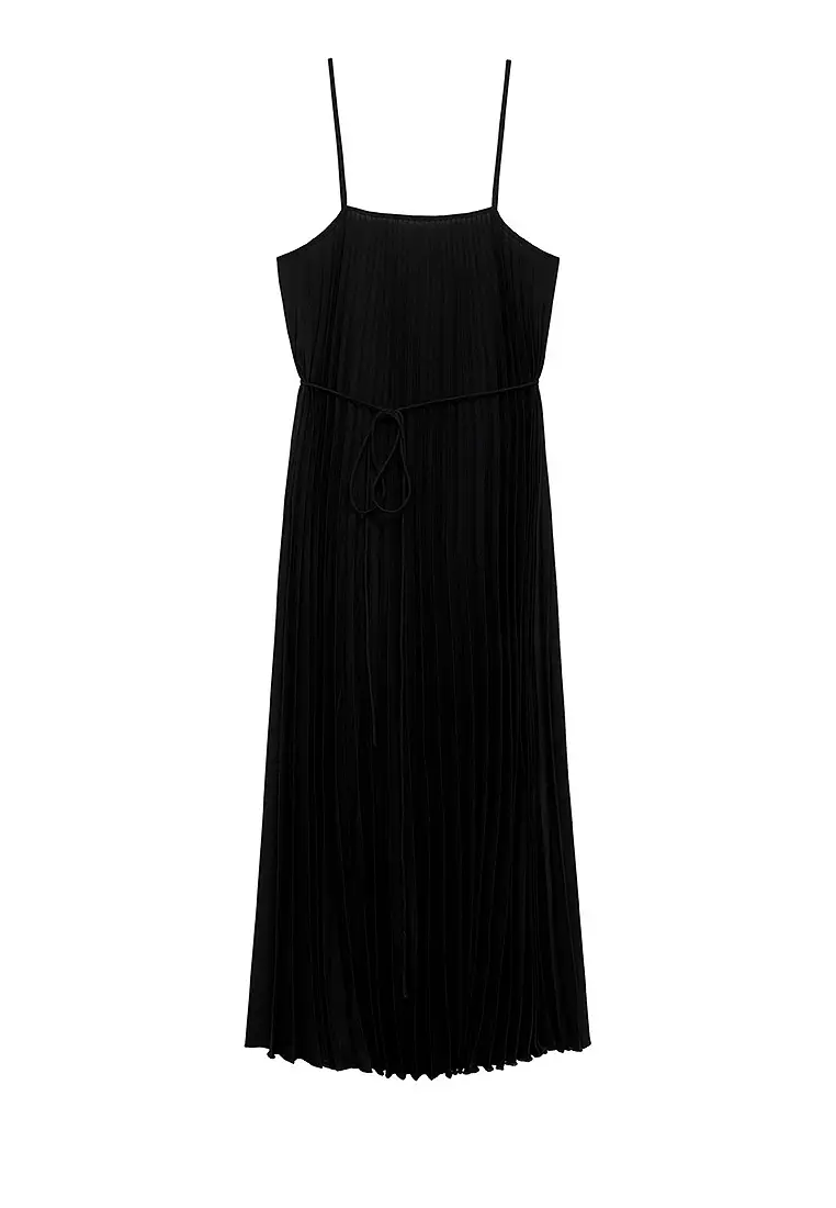 Vince Marine Garden Pleated Cami Dress Black Pleated Cami Dress