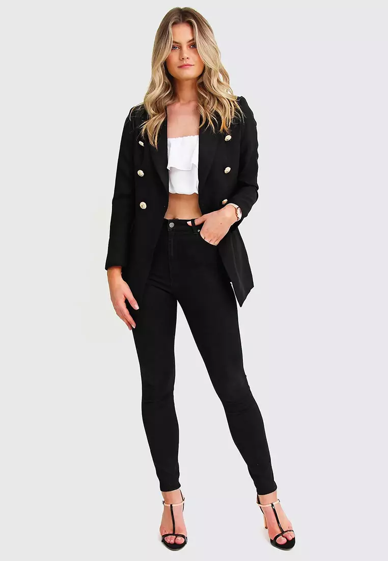 Princess Polina Textured Weave Blazer