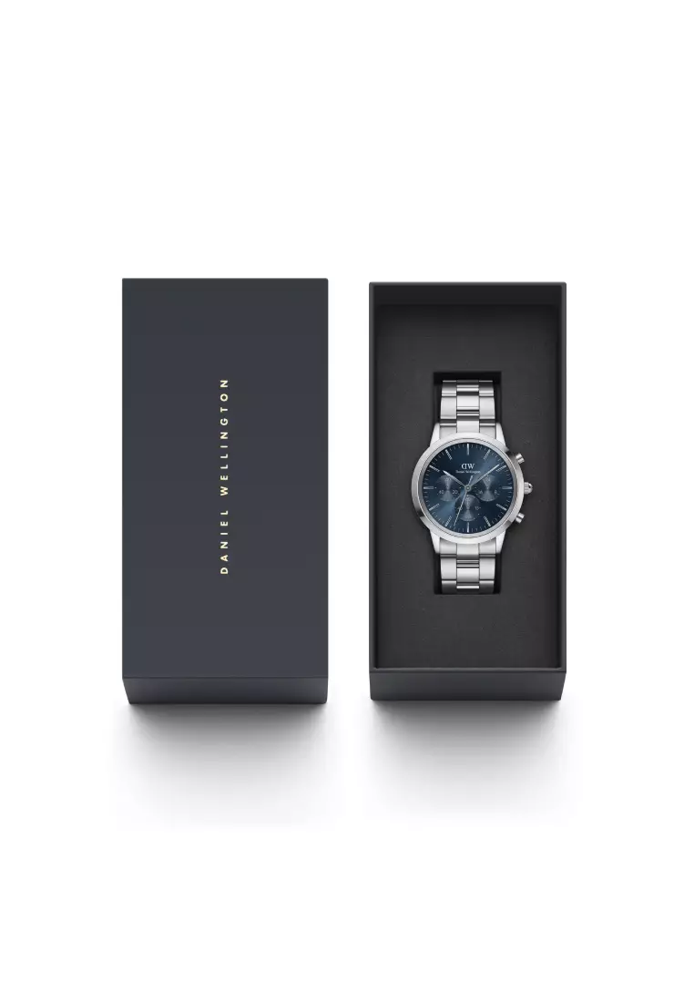 Daniel Wellington Iconic Chronograph 42mm Link Silver Arctic DW