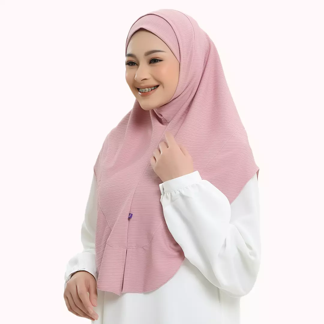 Rabbani - Kerudung Instan Muslim Wanita Laxeda Exclusive XXL - Pink Muda