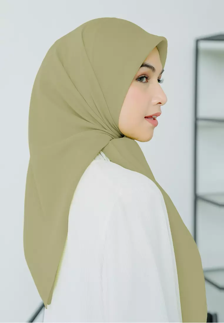 Polly Cotton (Hijab Segiempat Bella Square) Moss