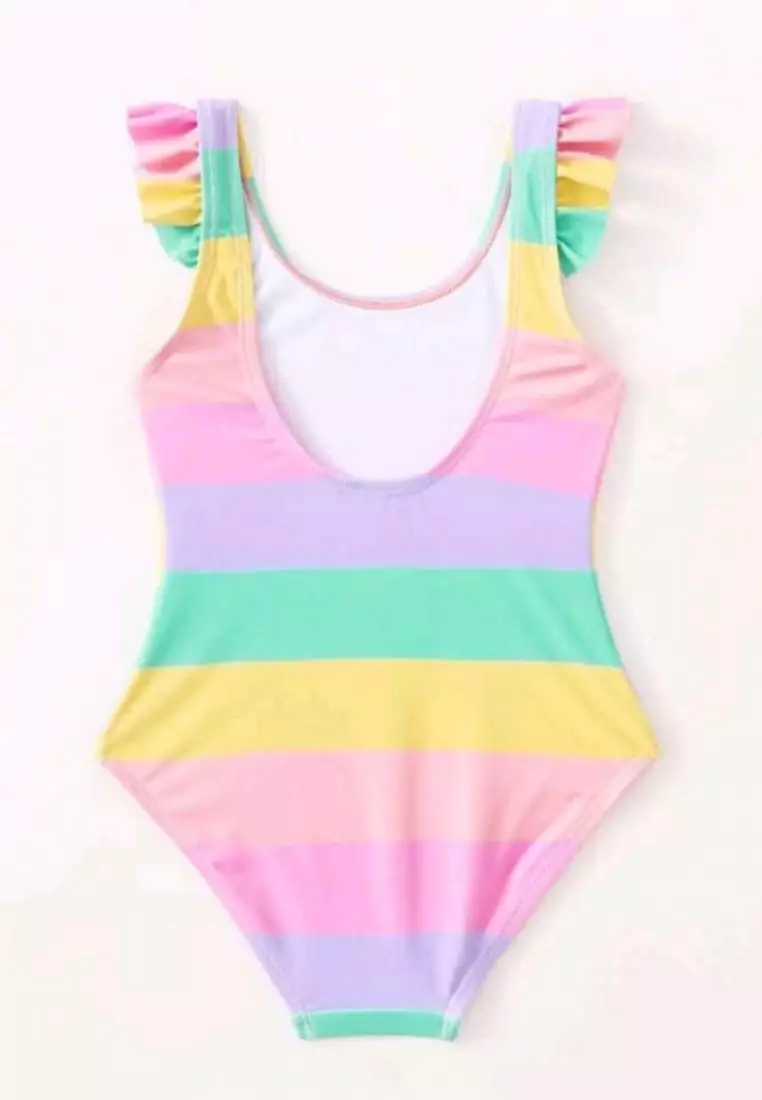 Pastel Rainbow Swimsuit - 2 piece bathing suit