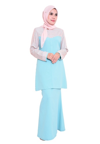 Buy Gulatis Baju Kurung Adora from AALIA in green and Blue only 128
