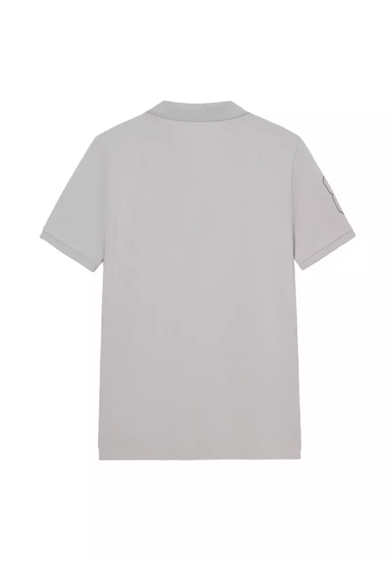 Men's Lion Embroidery Slim Short Sleeve Polo 01016222