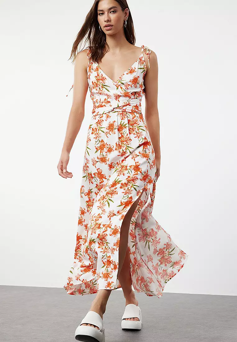 Viscose Slit Maxi Dress