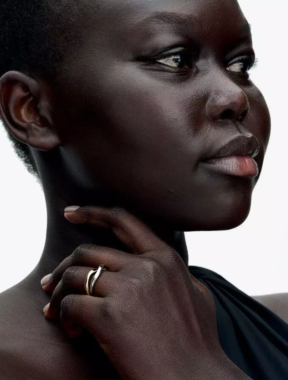 Sterling silver and 14k gold-plated ring