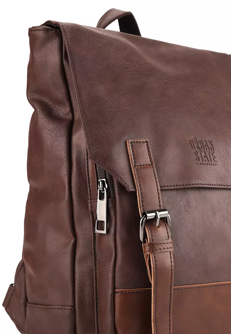 Distressed Leather Relay Backpack