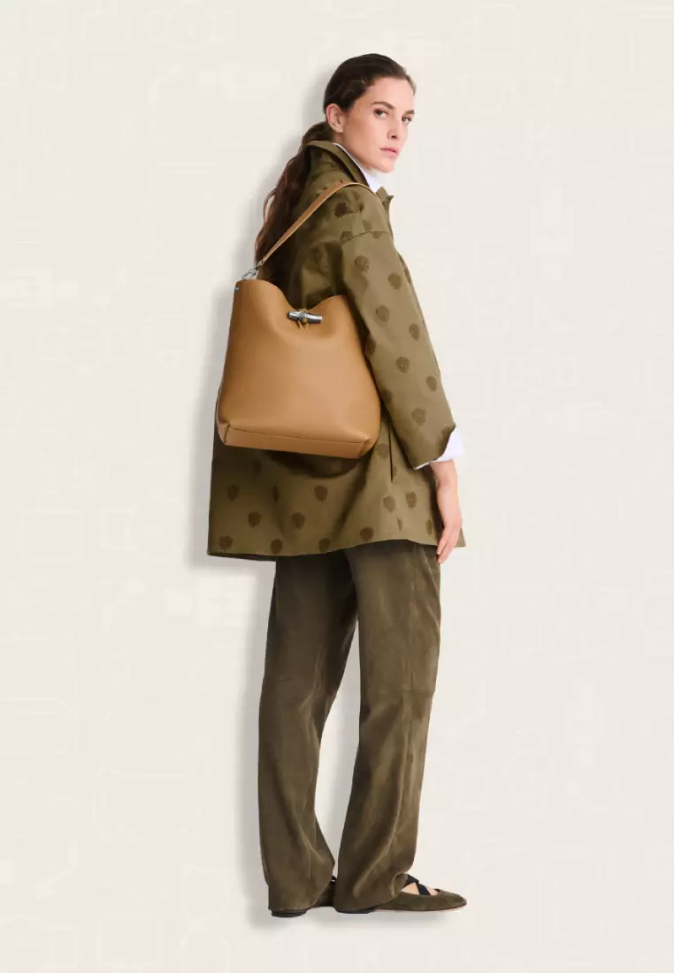 Longchamp Le Roseau M Shoulder Bag Walnut