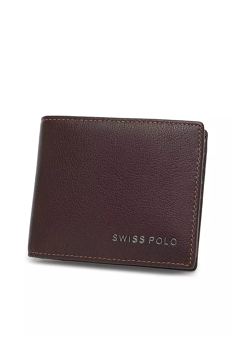 Men's Genuine Leather RFID Blocking Fortune Wallet (Genuine 皮具錢包) - 棕色