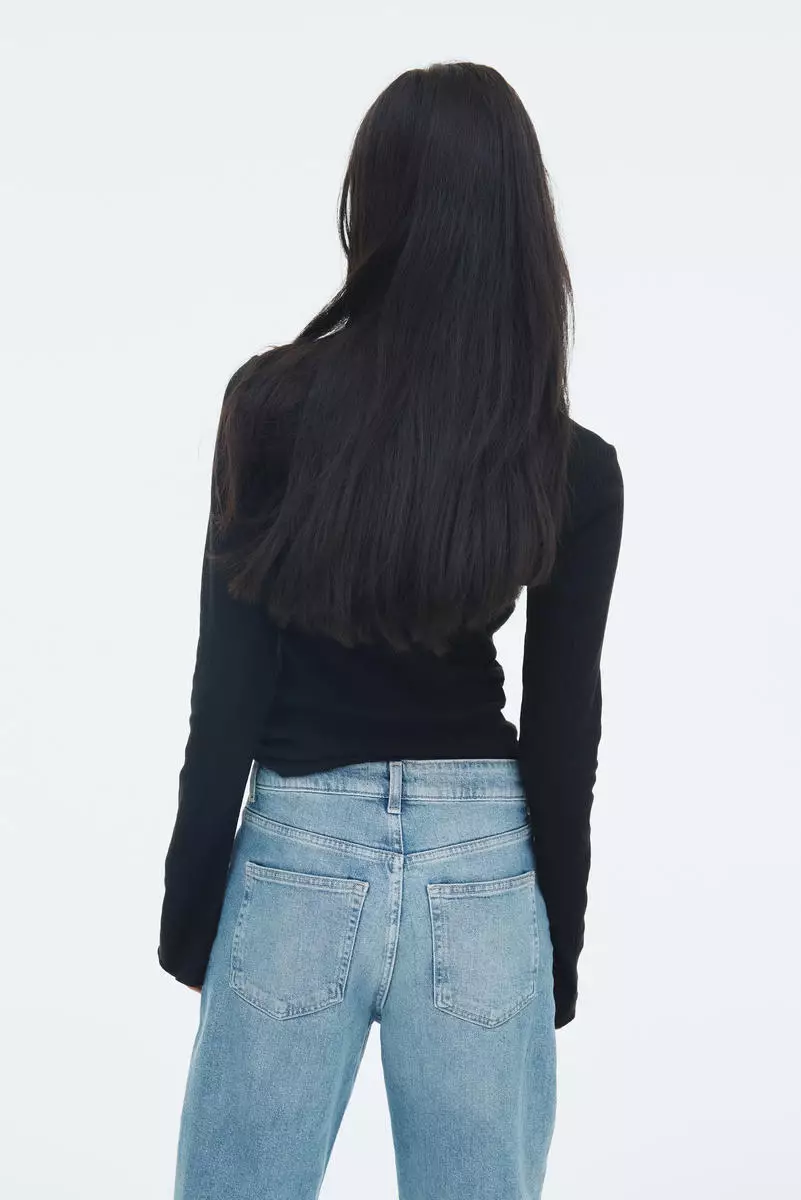 Ribbed turtleneck top