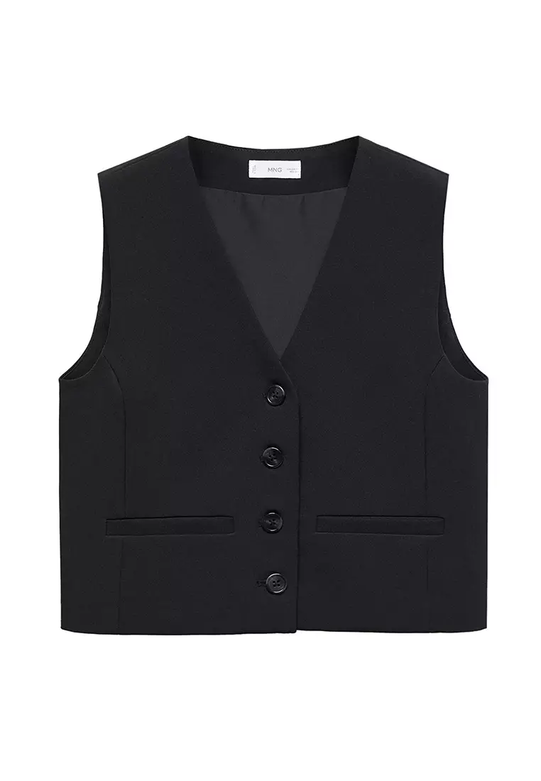 Buy MANGO KIDS Teens Suit Waistcoat With Buttons 2024 Online