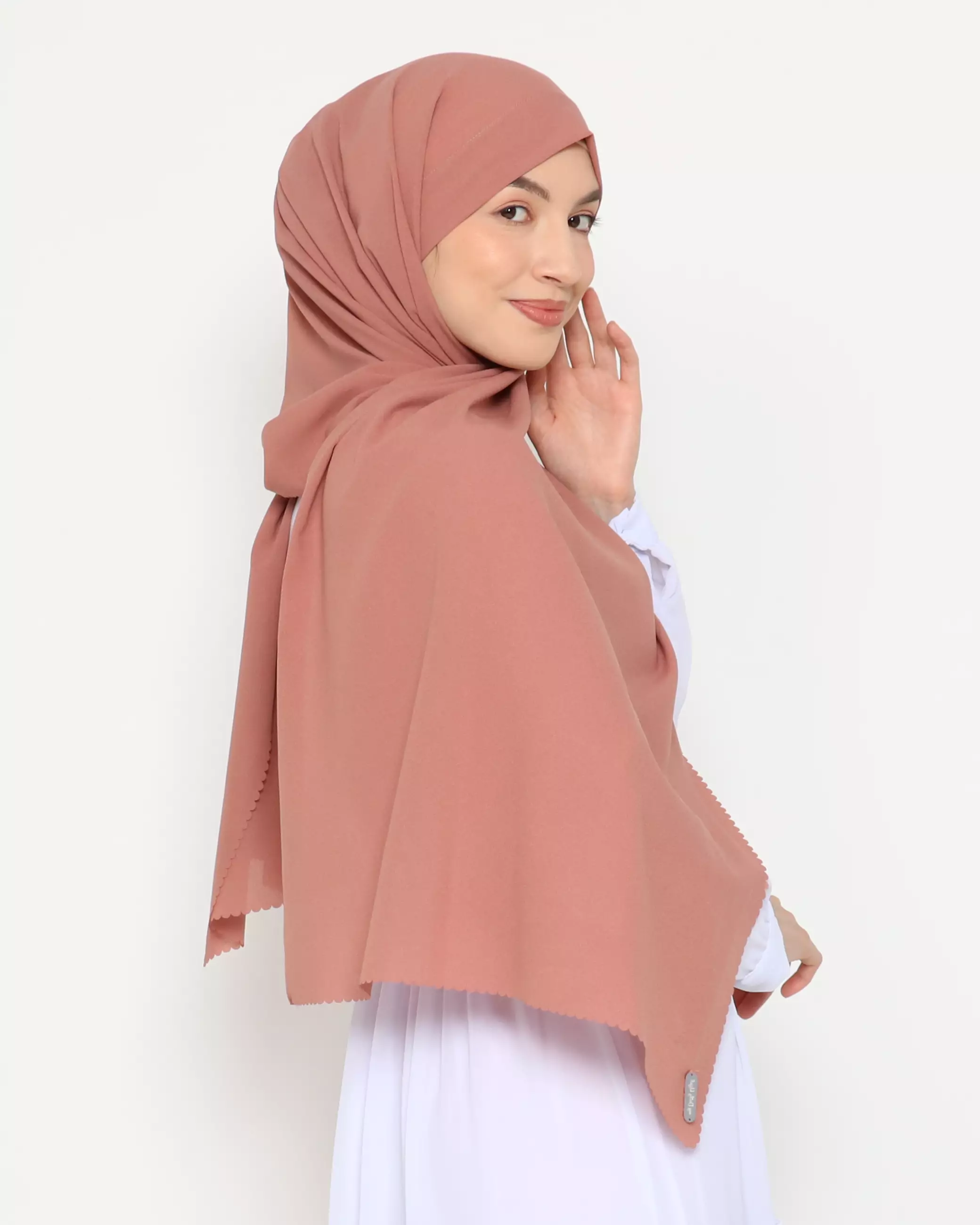 Pasmina Instan Laser Cut Caramel