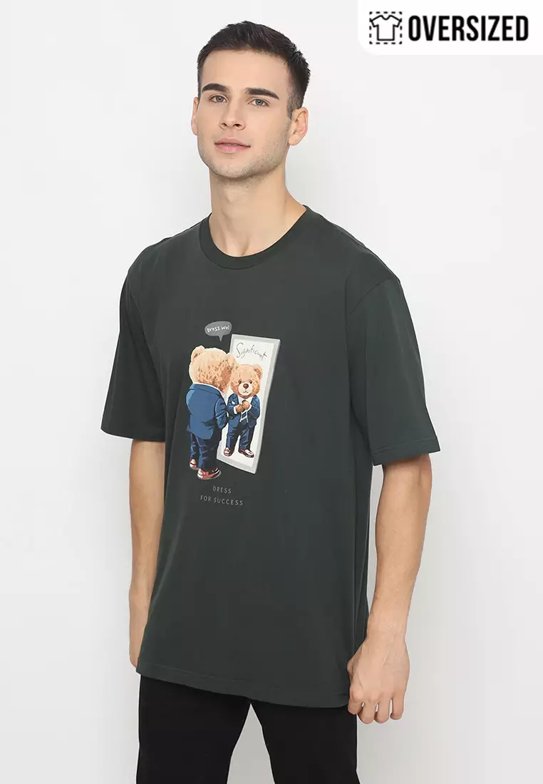 RBJ Unisex T-Shirt Teddy Cotton Combed Oversized Pria 2079350031