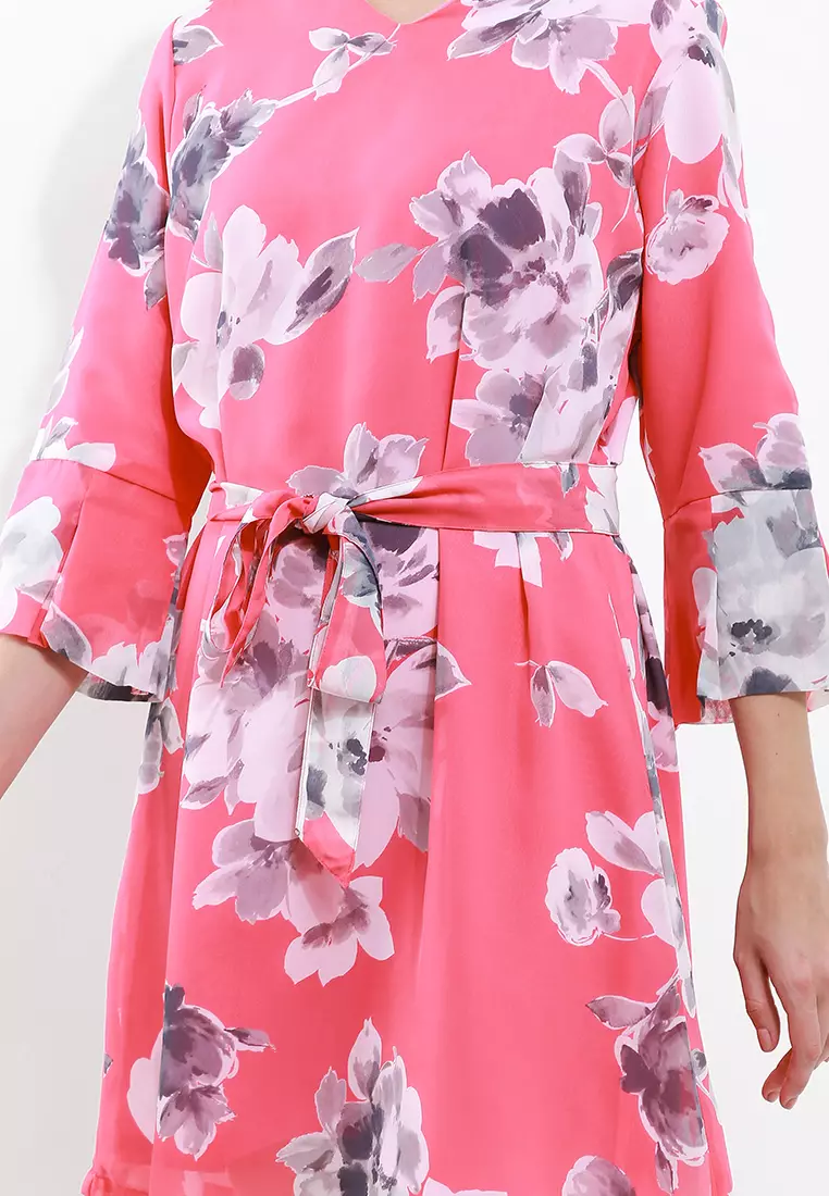 Chanira Piper Dress-Pink Multi