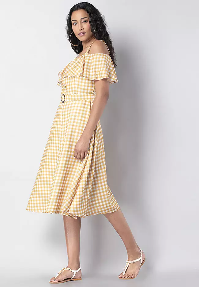 Cold Shoulder Midi Dress