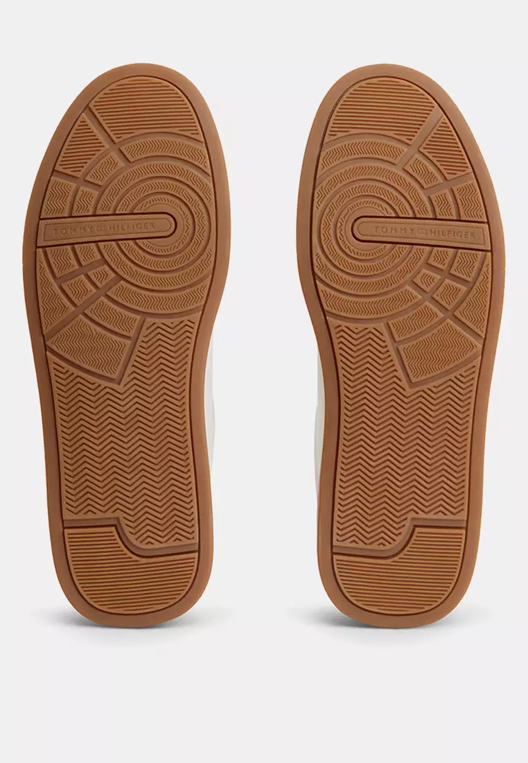 Logo Court Trainers With Leather - Th Mainline