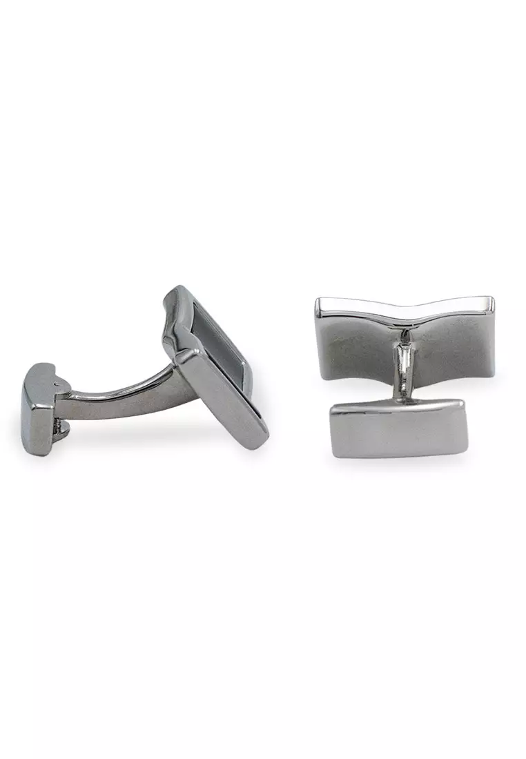 Yare Horizontal Concave Cufflink
