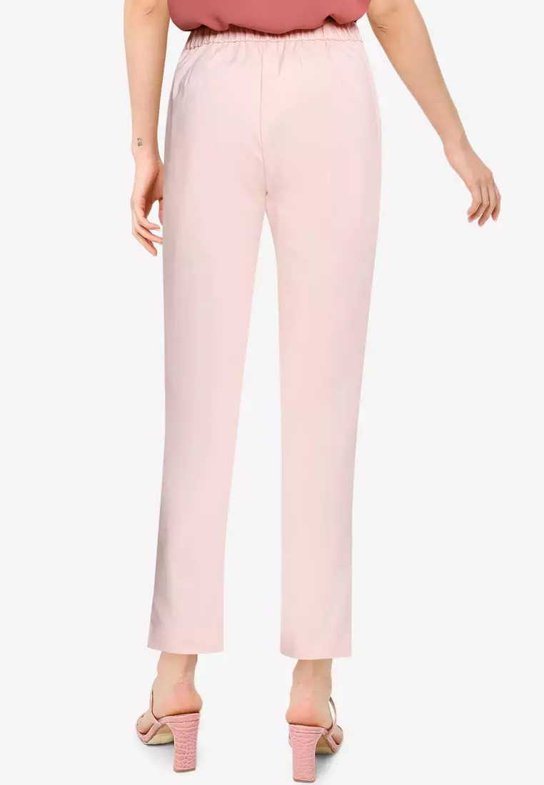 Buy G2000 Double Weave Ankle Cigarette Pants in Pink 2024 Online